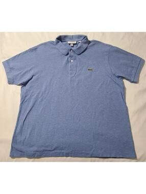 Lacoste Polo Shirt Mens Sz US XL FR 6 Blue Classic Fit Short Sleeve Summer Golf